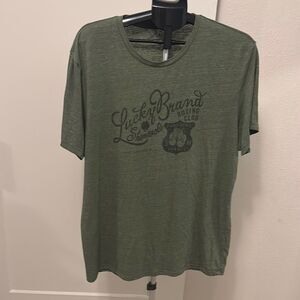 Lucky Brand Green Short Sleeve Tee Casual Comfort